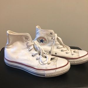 Converse white high top 7.5